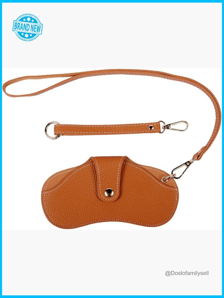 Soft Leather Slim Eyeglass Case Holder Travel Organizer Pouch Elegant Minimal